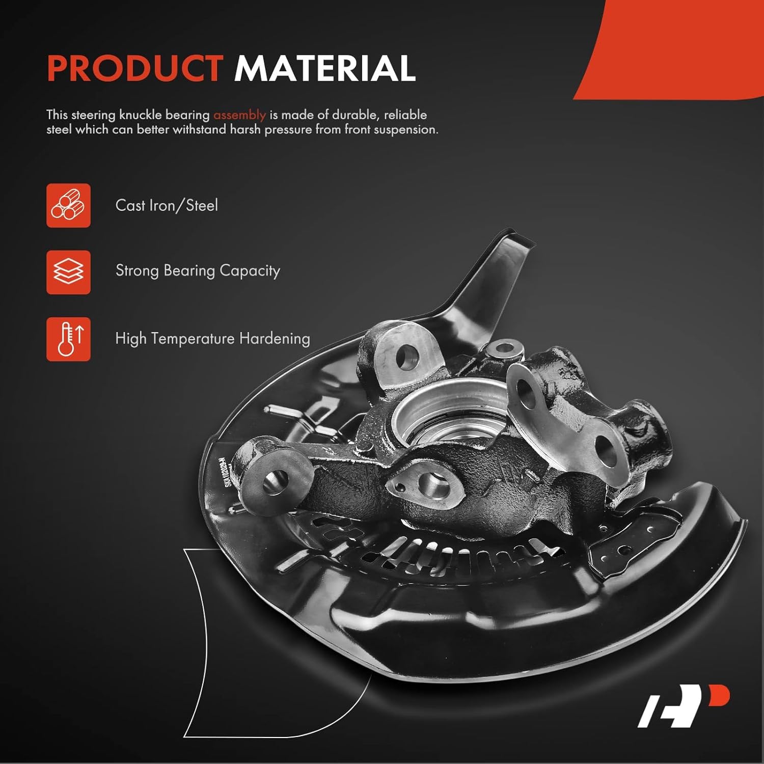 A-Premium Front Right Steering Knuckle & Wheel Bearing Hub Assembly Compatible with Toyota Highlander 2008-2010, Highlander 2011-2013 (GAS Only), 3.5L, Passenger Side