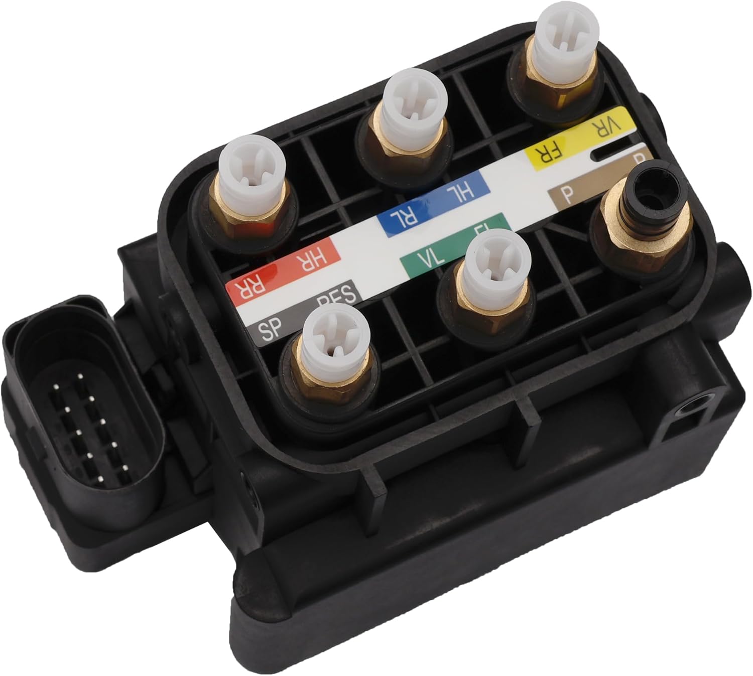 Air Suspension Solenoid Valve Block Compatible with Mercedes-Benz CL550 GL320 GL350 GL450 GL550 GLE400 GLE500 ML250 ML320 ML350 S350 S400 S550 S600 S63 S65 AMG Replace# 2123200358