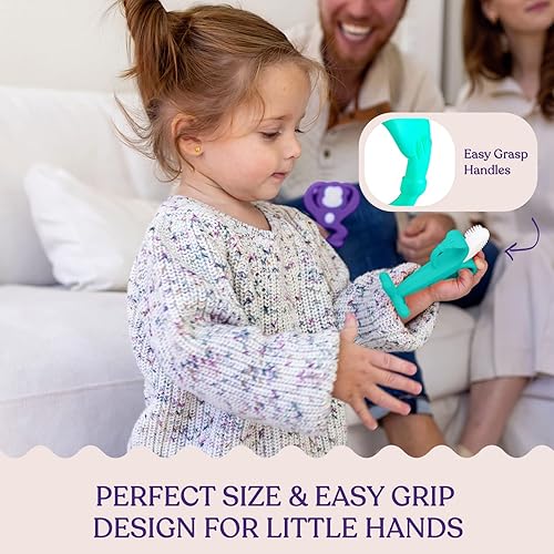 Miniatura 3 de Juego de juguetes de dentición para bebé mordedor de plátano y cepillo de dientes juego de dentición seguro y duradero juguete de dentición para