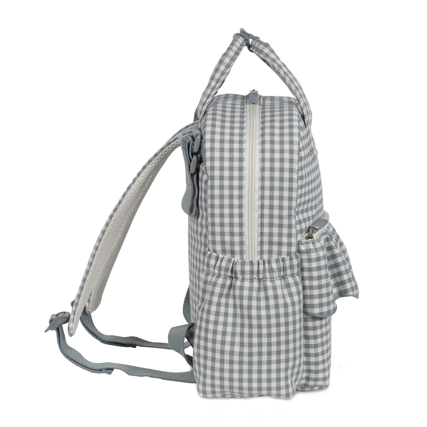 Walking Mum Mochila canastilla Praliné (Vichy Matcha)