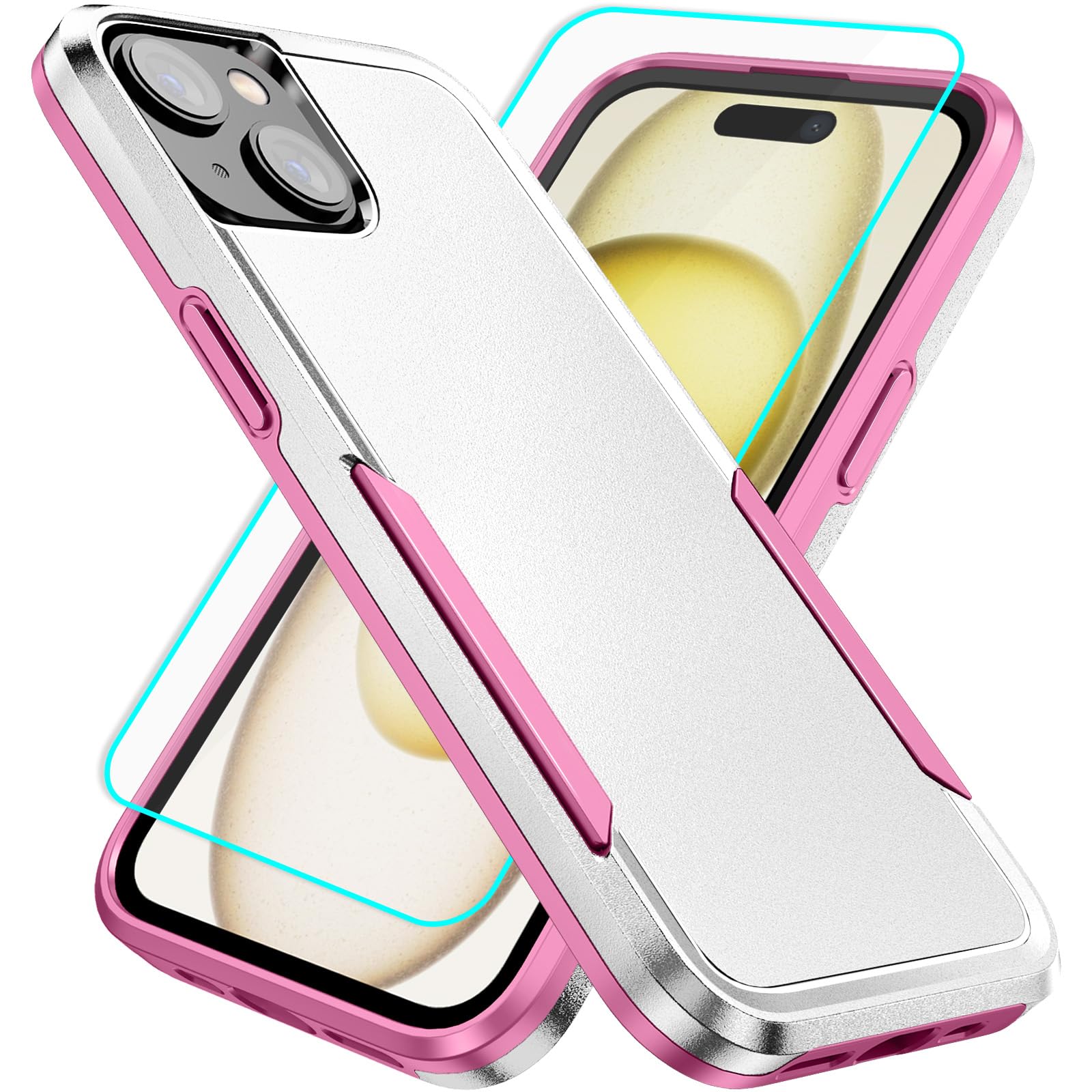 IXJYLCPC for iPhone 15 case with Screen Protection: Heavy Duty Protective Shockproof and…