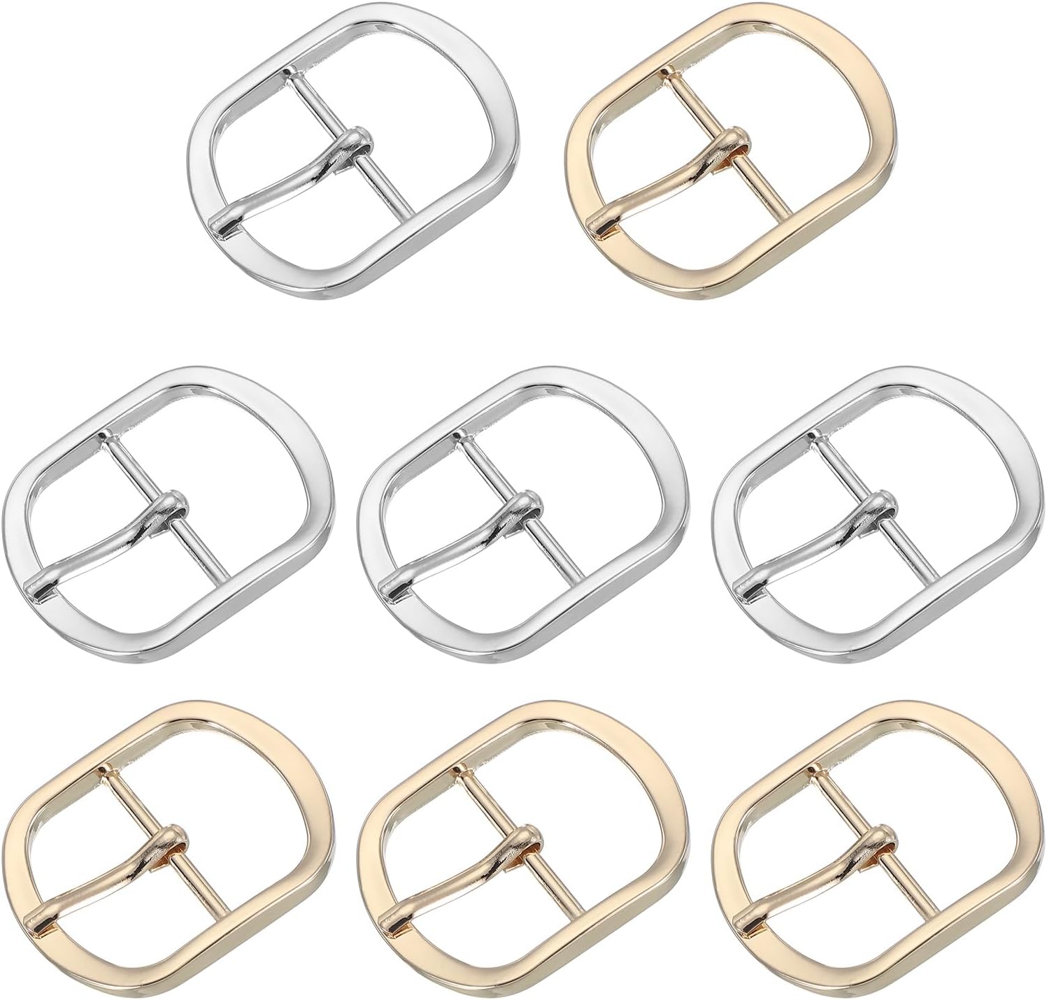 Single Prong Belt Buckle Metal Center Bar Oval Replacement Buckle for Belt Purse Making Leather Hardware - Oval