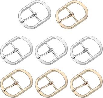 Single Prong Belt Buckle Metal Center Bar Oval Replacement Buckle for Belt Purse Making Leather Hardware - Oval