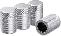 Vista 7 de CKAuto Tapones de vástago de válvula de neumático, azul, 4 piezas/paquete, juego de tapas de válvula de neumático de aluminio anodizado, resistente