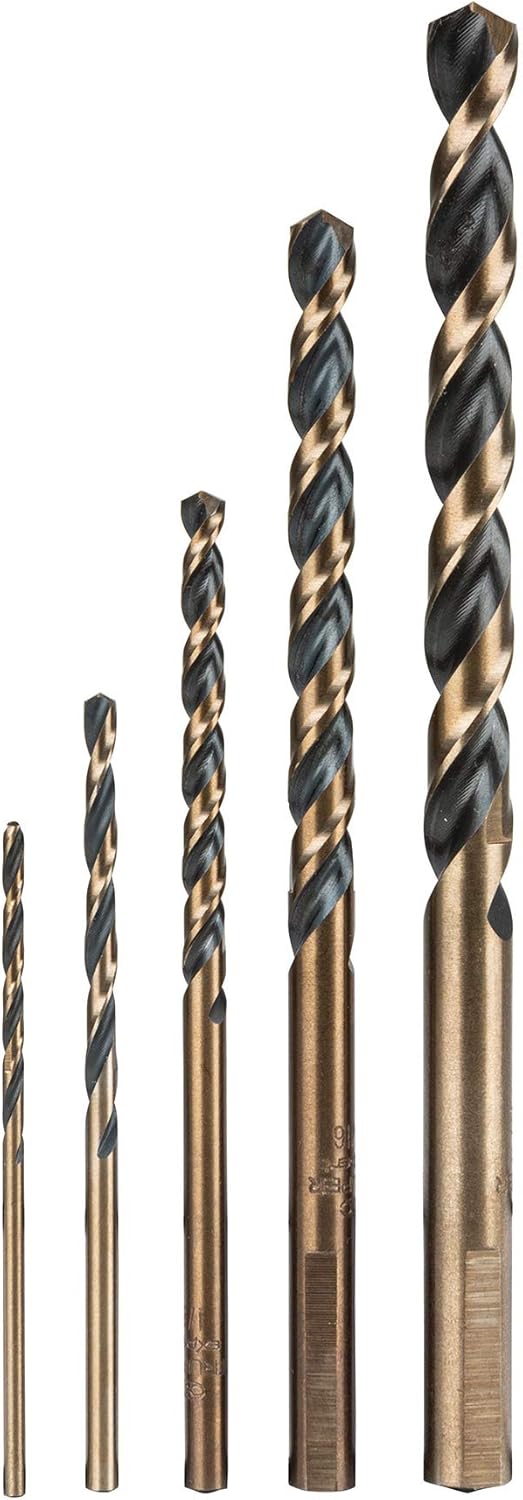 TRUPER JBAV-5 5-Pc High Speed Steel Drill Bit Set