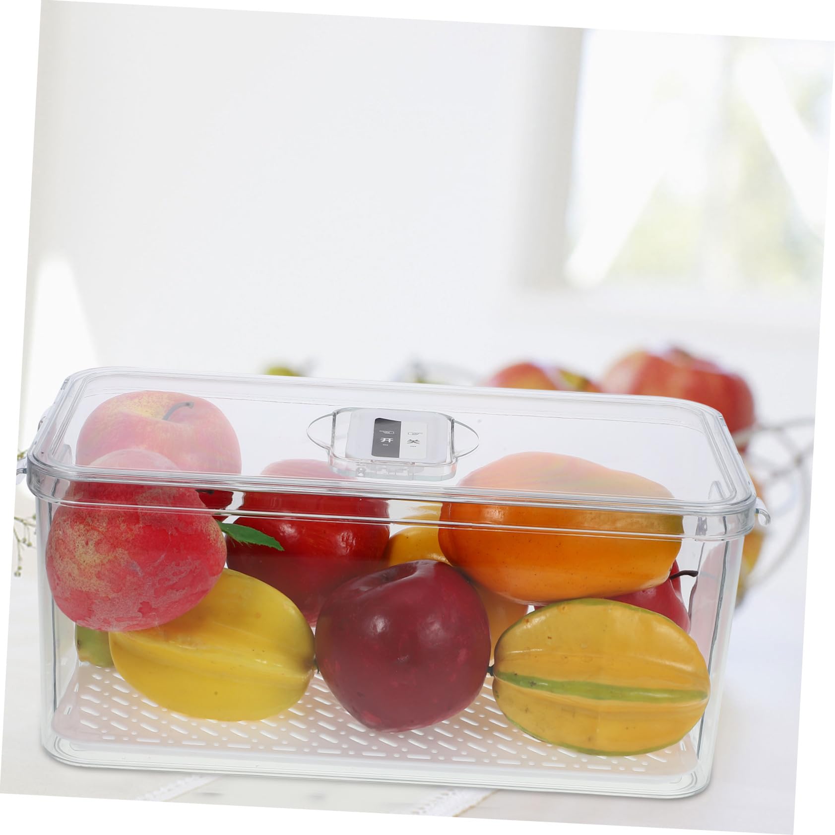 Contenedor de Almacenamiento para Refrigerador Transparente, Apilable