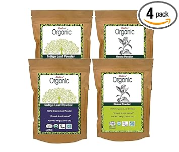 Radico Organic Indigo Leaf Powder & Organic Henna Twin Combo