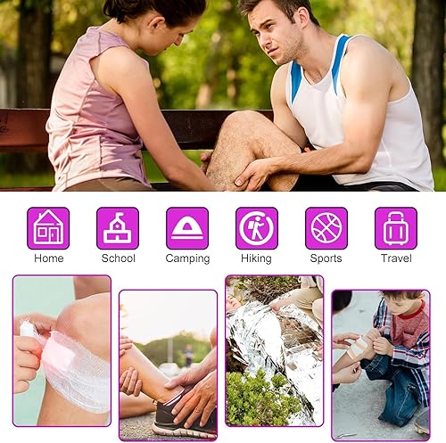 Miniatura 3 de Kit de primeros auxilios para campamento pequeño, suministros de recambio, esenciales básicos de emergencia, 300 piezas esenciales para el hogar,