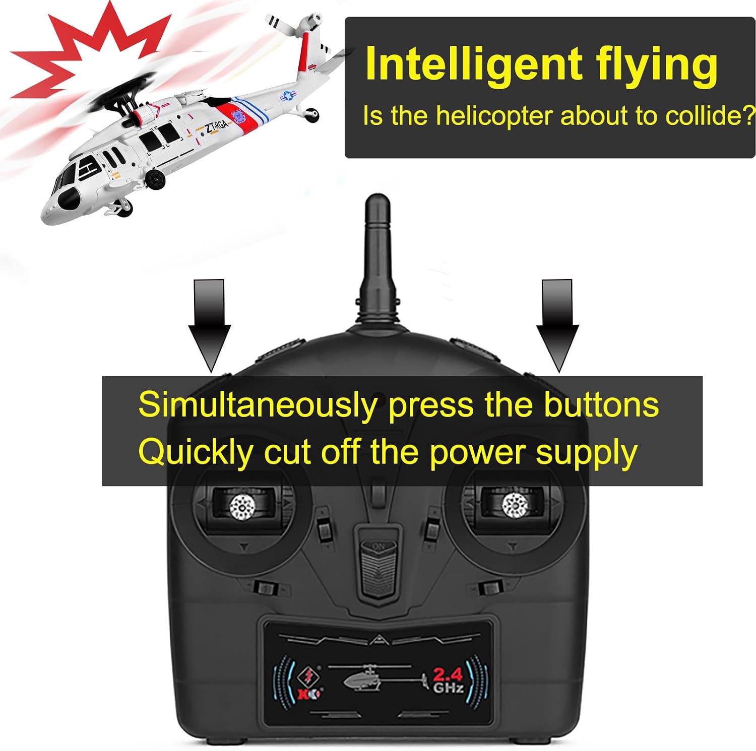 Remote Controlled Helicopter K270 brushless Motor RC Helicopter Single Wing aileron Free 4CH 6-axis Gyroscope Altitude Hovering Suitable for Adult Beginners 14+