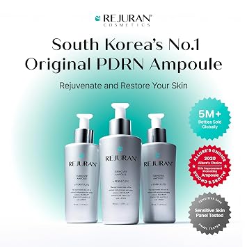 REJURAN Turnover Ampoule, c-PDRN Face Serum, 1.69 fl oz | Original Salmon DNA PDRN Serum for Skin Renewal, Hydrating, Firming, Glass Skin Glow, Skin Texture Care, Korean skincare