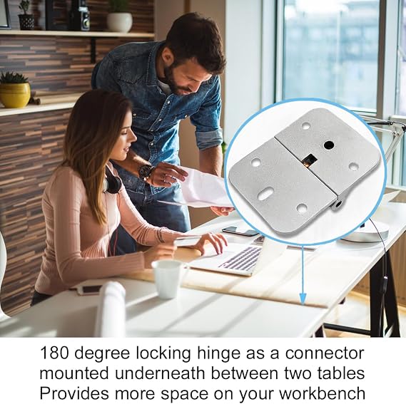 Locking Hinges 180 Degree,Adjustable Small Torque Hinges | 180 Locking Table Hinge for Folding Table Leaf,Suitable for Folding Tables,Bi-folding Doors,etc