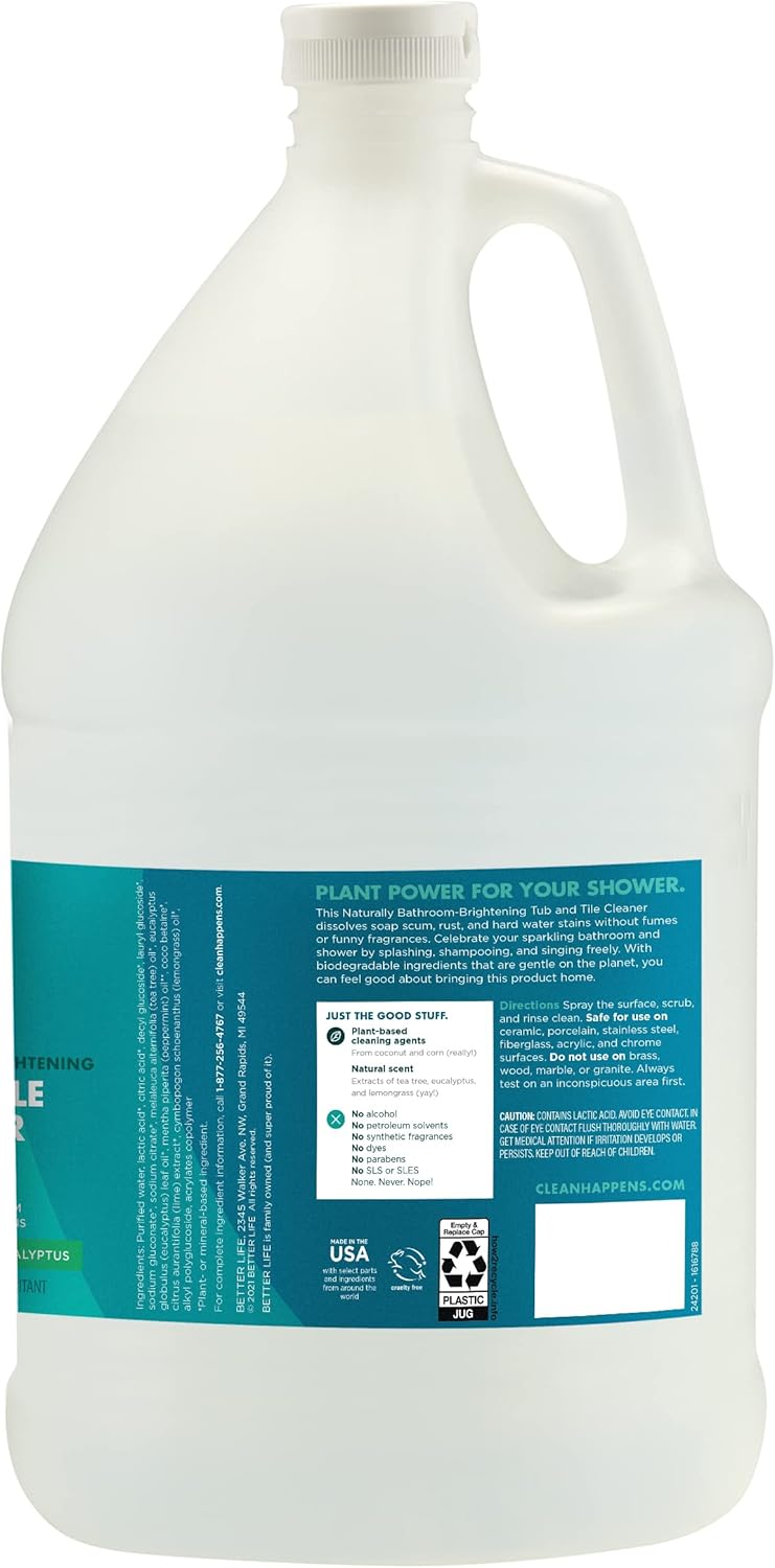 Better Life Tub & Tile Cleaner,128 Fl Oz (Pack of 1) : Health & Household