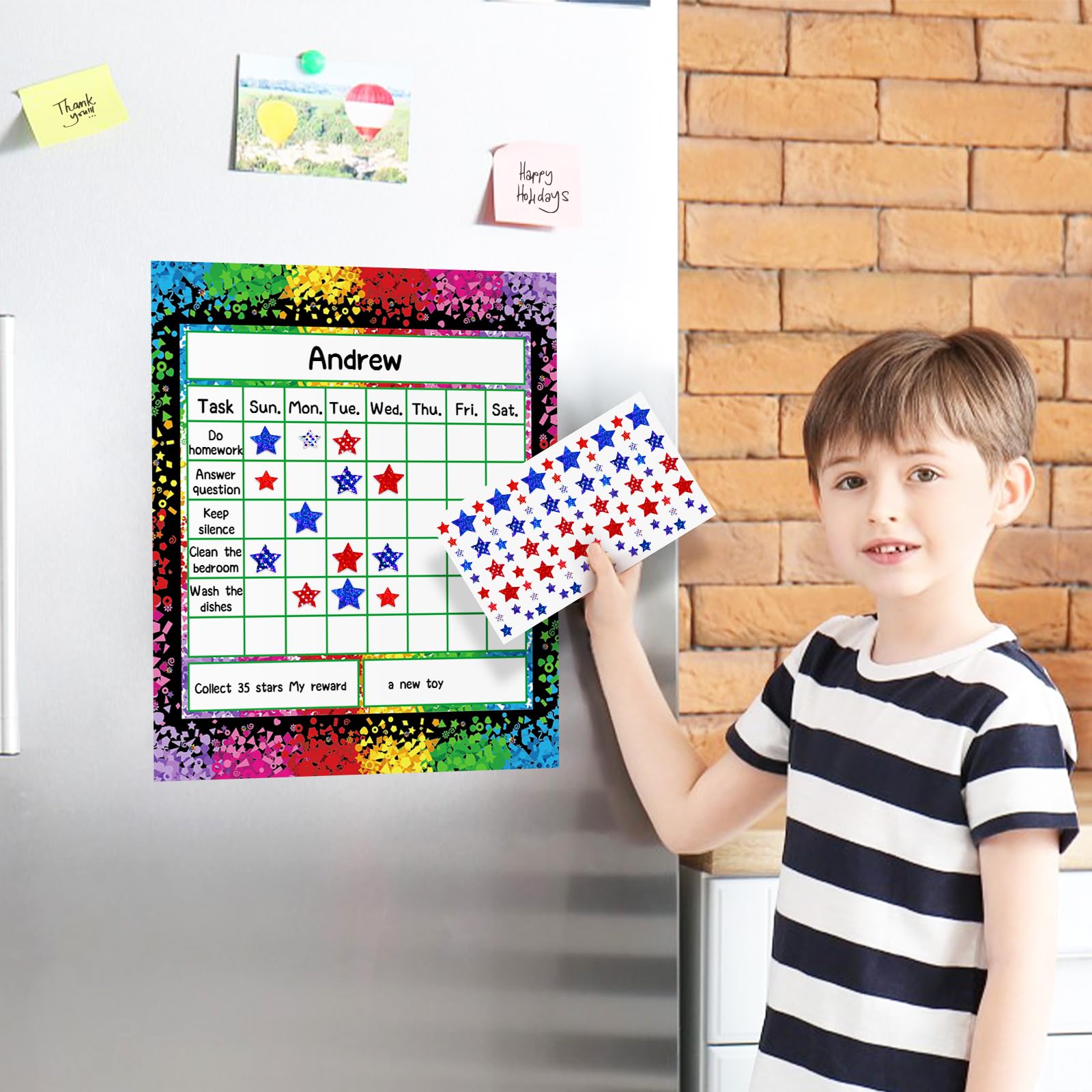 1440 Pieces Star Stickers for for Boys Girls, Self-Adhesive Foil Star Metallic Stickers for Incentive Chart Red White Blue Patriotic Star Stickers for DIY Crafts Scrapbooking School Office Supplies - Image 3