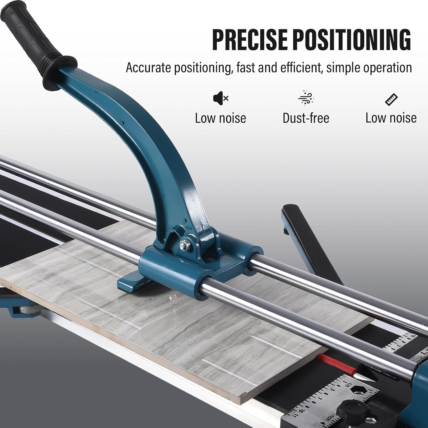 Ceramic Tile Cutter - 55 Inch Double Rails Tile Cutter Hand Tool - Precise Tile Cutter Tools, Tile Cutting Machine with Tungsten Alloy Cutting Wheel