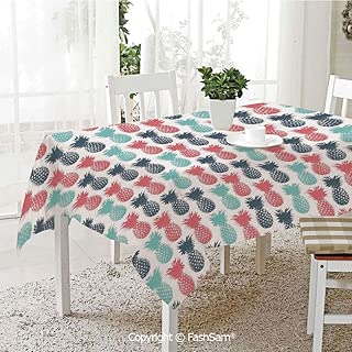 Party Decorations Tablecloth Island Pine Tropical Fruit Pattern Stamped Minimal Backdrop Pop Art Kitchen Rectangular Table Cover (W60 xL104) - coolthings.us