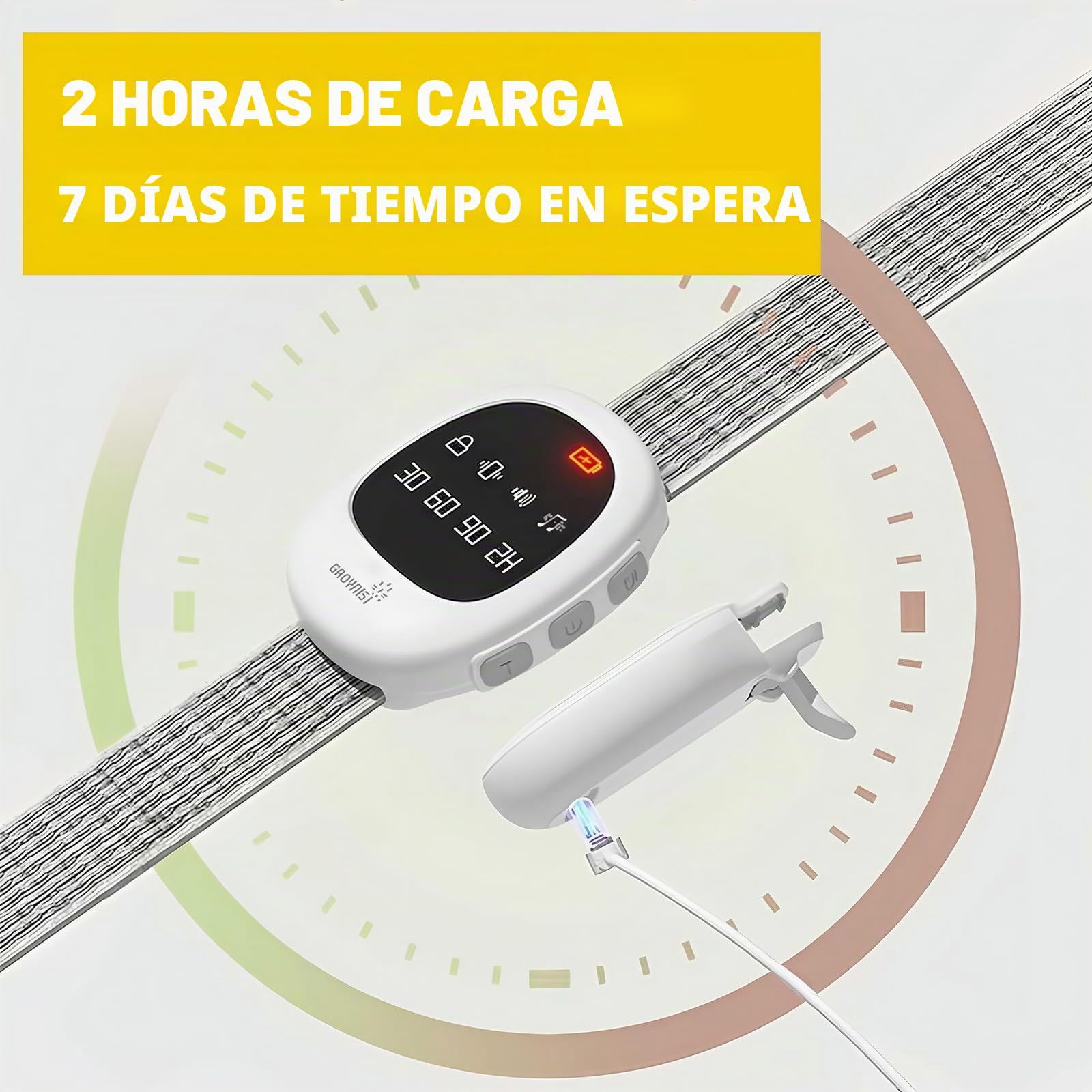 Alarma Inalámbrica de Enuresis, Alarma de Enuresis en la Cama con 3 Modos de Recordatorio, USB Recargable, Alta Sensibilidad, Sensor de Humedad para Niños Mayores y Pacientes Postrados en Cama