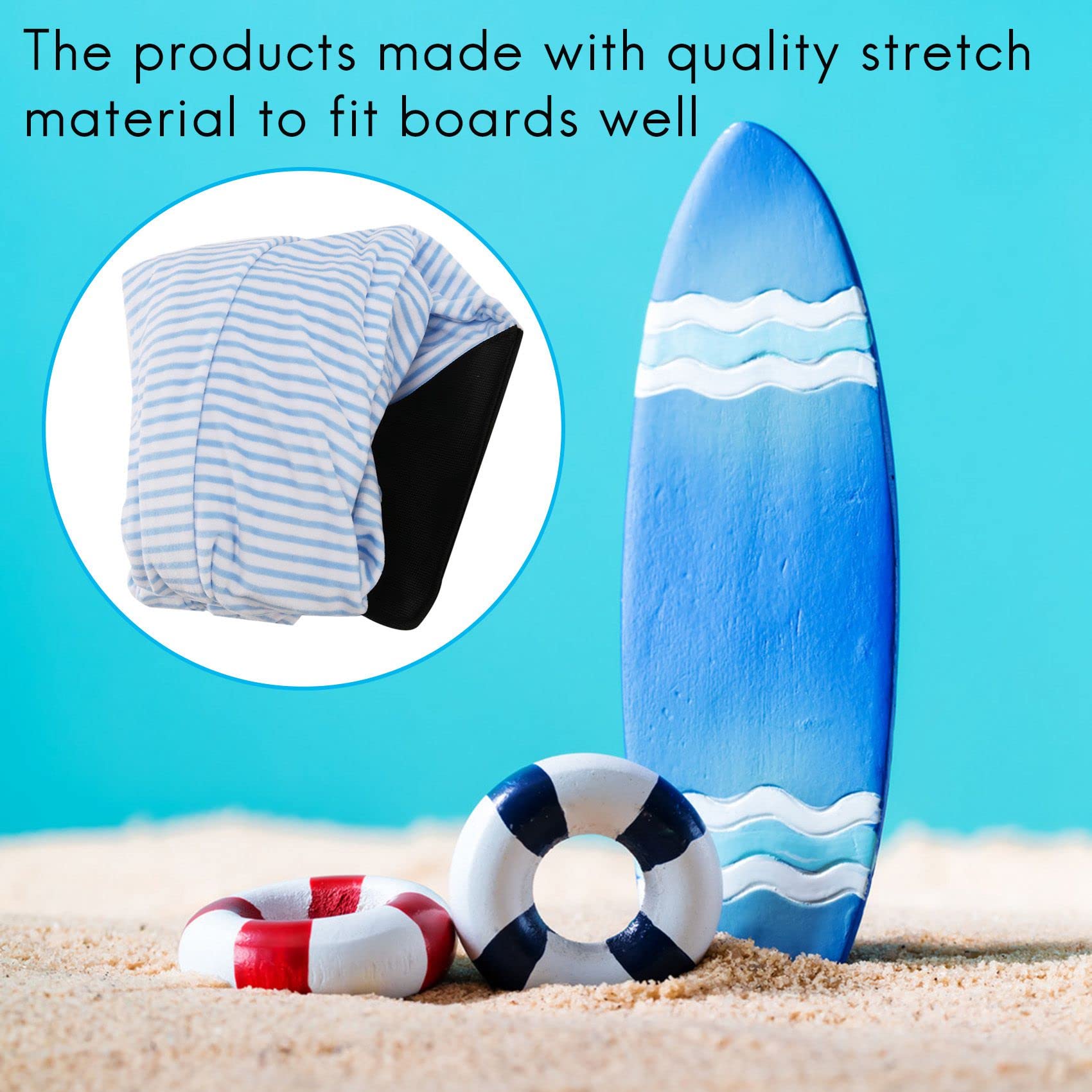 Dciustfhe protettiva per calze da surf e surf Board 6Ft blu e a strisce