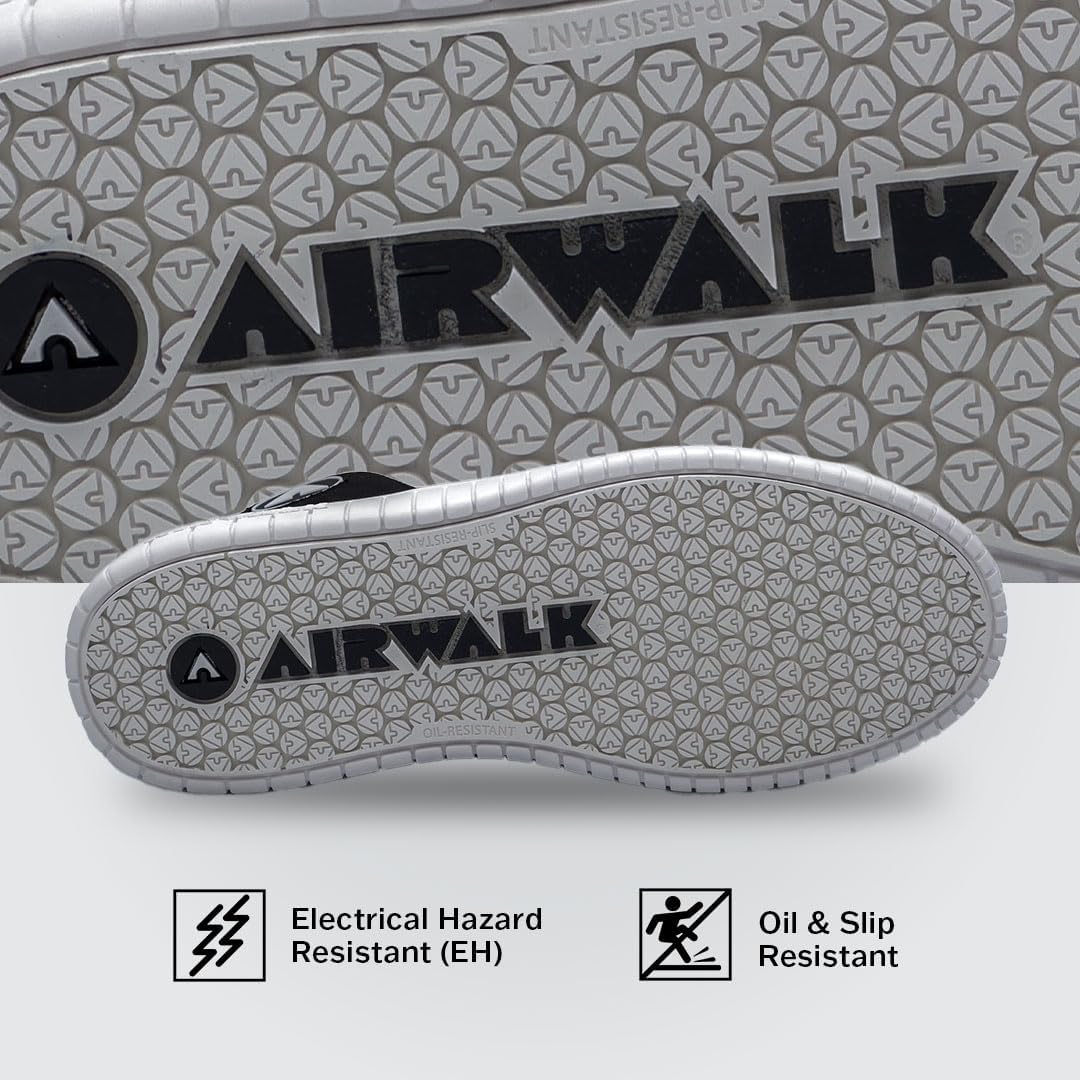 Airwalk Deuce Composite Toe Shoes for Men - Lightweight Work Safety Sneakers - Non-Slip, Electrical Hazard Resistant - Image 4