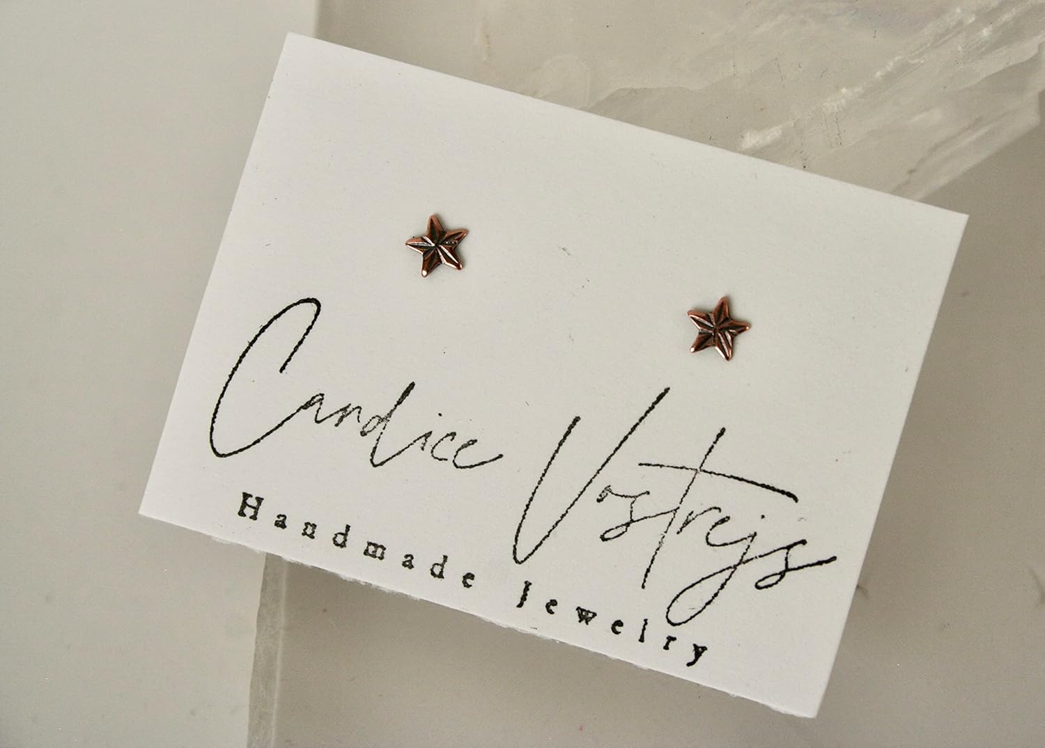 Rustic Western Copper Star Earrings, Stud Earrings, 5mm Stars, Boho Jewelry