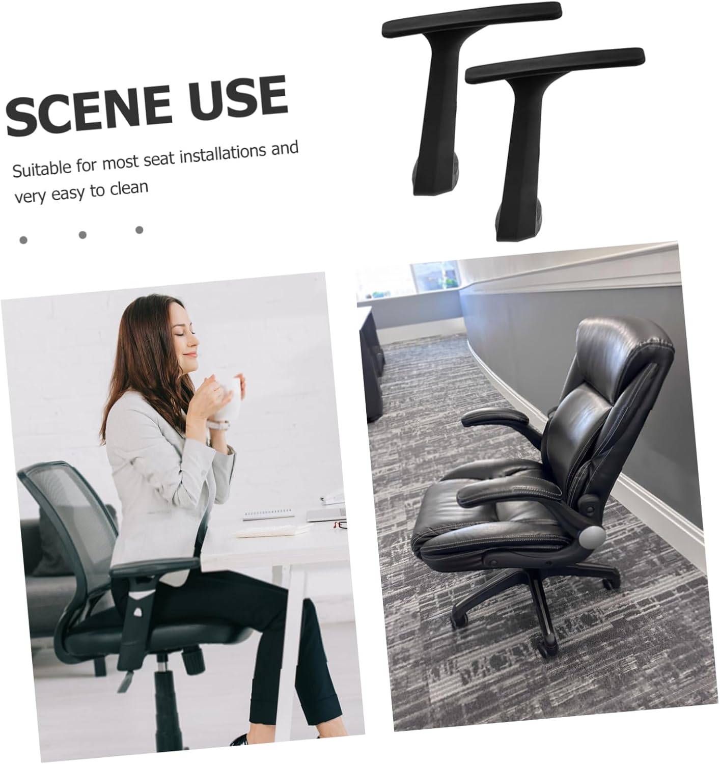 Alipis 1Pair Comfortable Gaming Chair Armrests Arm Rest Cushions for Office and Gaming Chairs Easy Installation Stylish Design Ergonomic Support for Arm Fatigue Relief