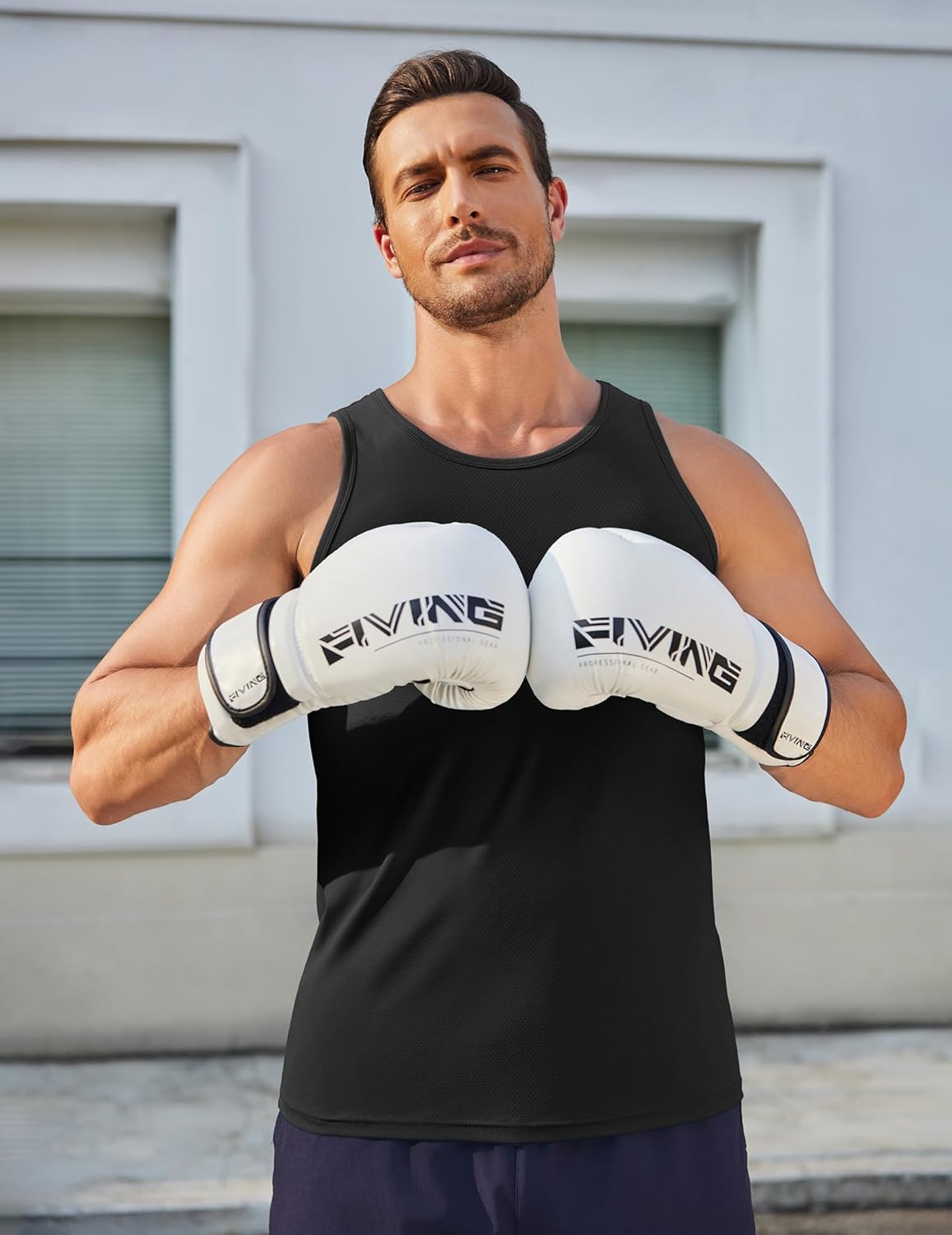 COOFANDY Men's Workout Tank Tops UPF 50+ Sleeveless Gym Muscle Shirts Cooling Quick Dry Bodybuilding Tanks for Swim Beach - Image 6