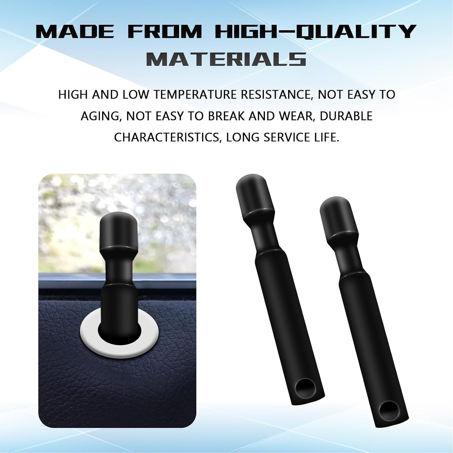 2PCS Car Door Lock Knobs for Ford F150 Explorer, Door Lock Pull Knob, Cover FODZ-5421850-A, Lift Bolt Control Post Pins
