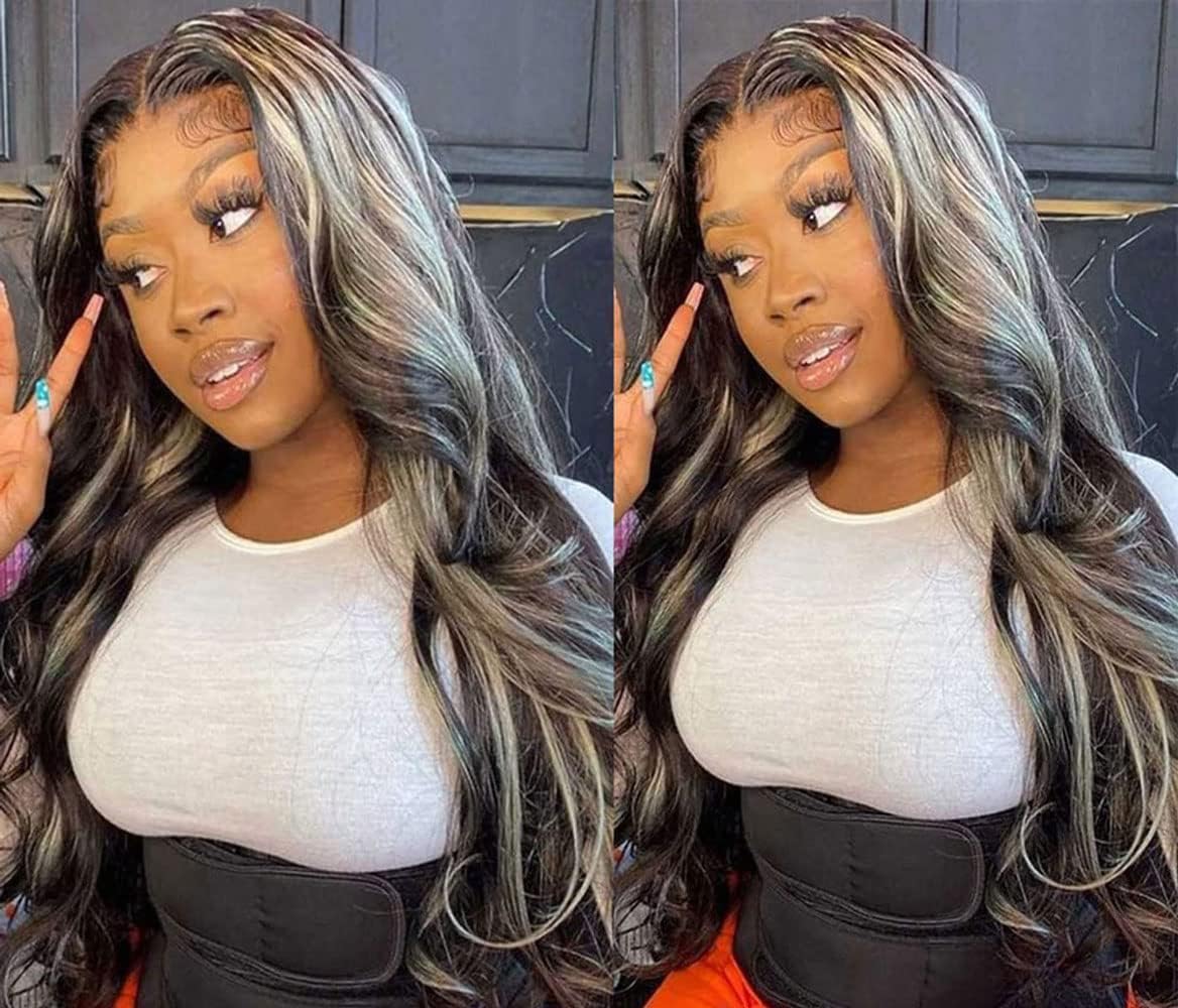 Human Hair Bundles P4/Grey Color Body Wave Bundles Unprocessed Brazilian Virgin Human Hair 24 26 28 Inch 3 Bundles Quick Weave Human Hair Extensions 300g (P4/GREY Body Wave, 24 26 28)