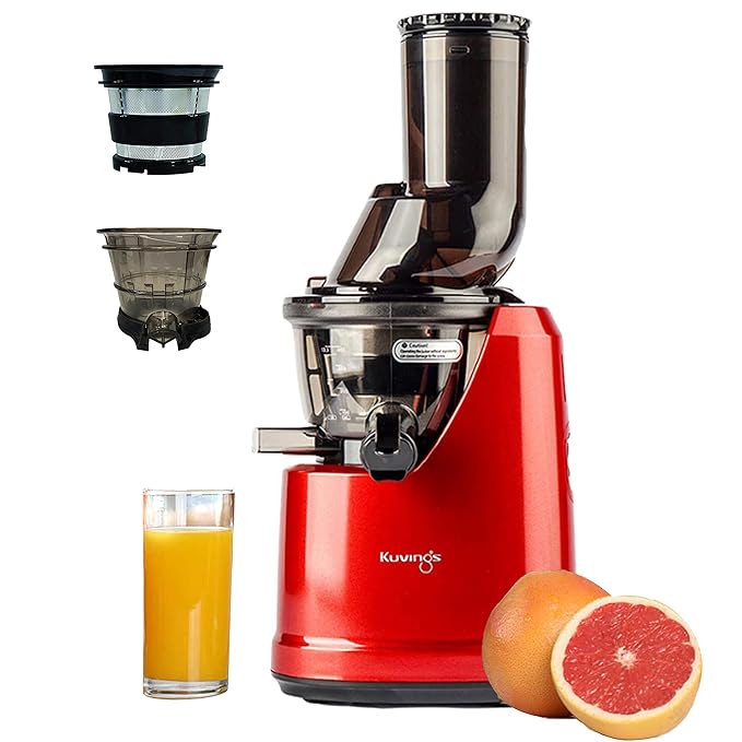 Kuvings B1700 Cold Press Juicer for Home with Attachments, All-in-1 Juicer for Fruits, Vegetables & Nut Milk, Make Smoothie & Sorbet, Patented JMCS Technology 10% More Juice, 12 Yrs Warranty (Motor)