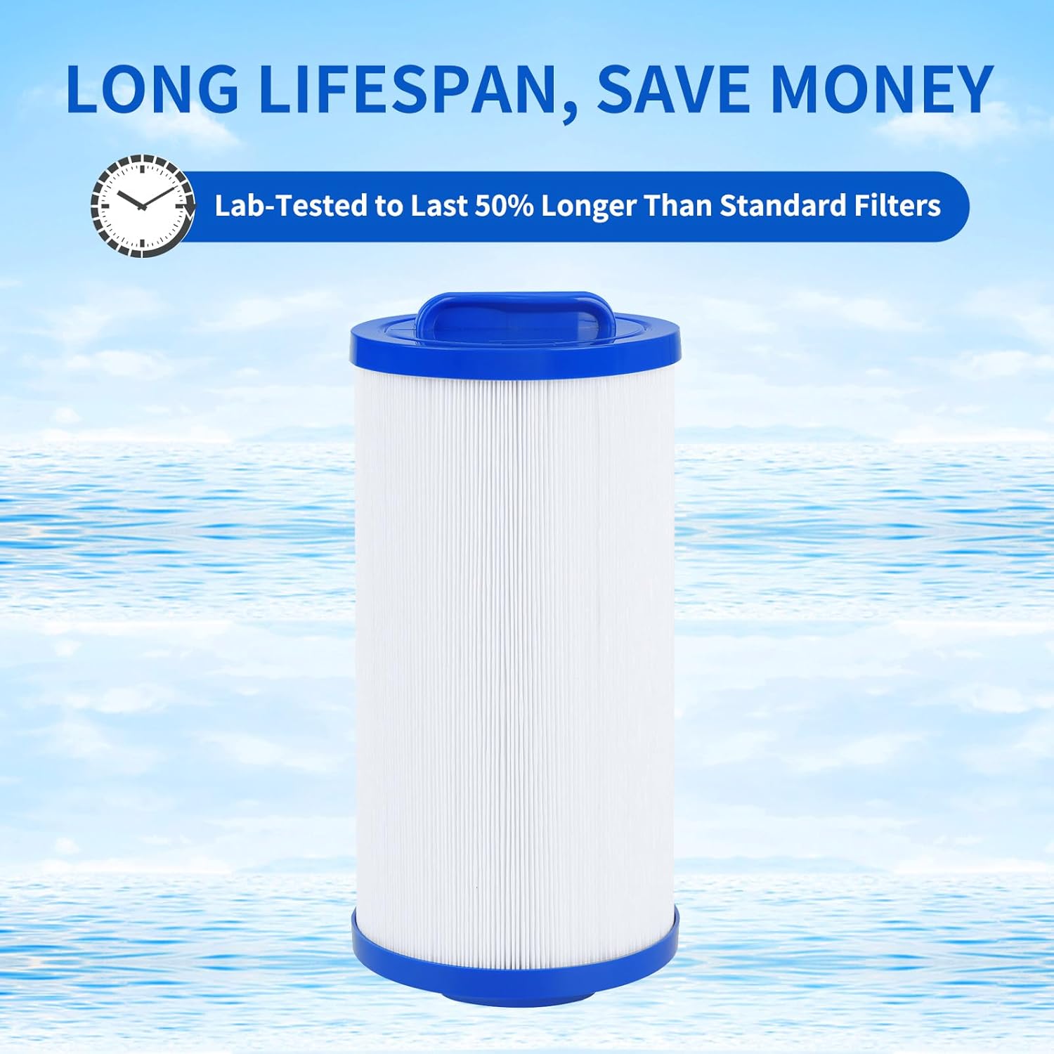 SUNRRA® PWW35L Hot Tub Filter Replacement Compatible with Master Spa X268548-PMA-R3PWW35L, Unicel 4CH-935, Waterway 817-4035, Teleweir 35 SF, Replace Pleatco PWW35L SPA Filter Cartridge, 35 Sq. Ft - Image 5