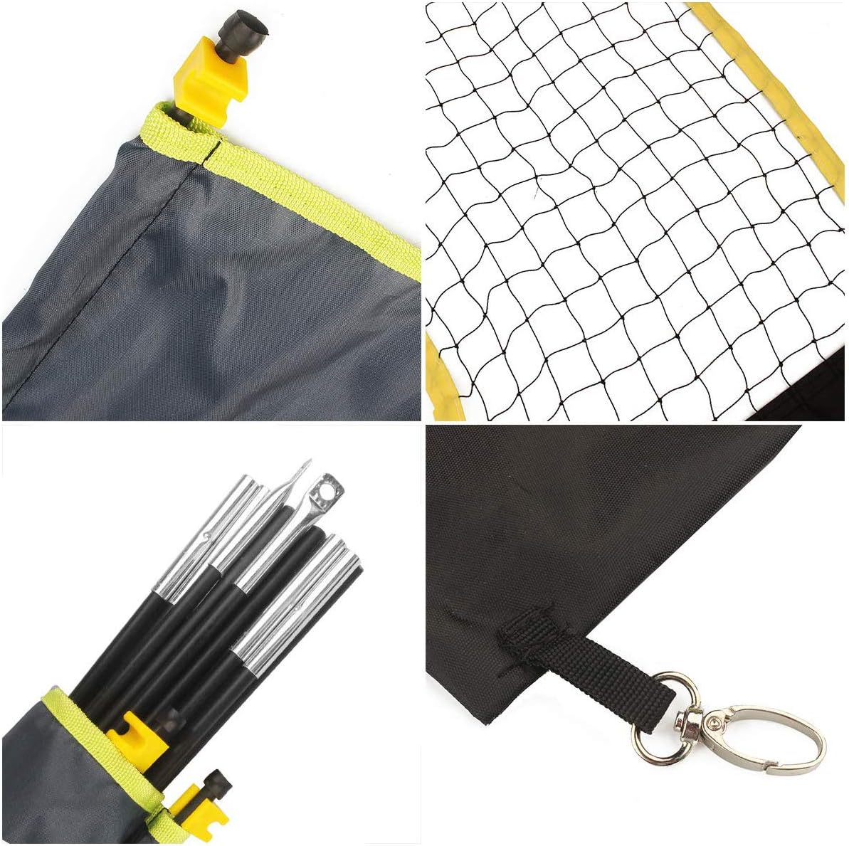 CYTBP Portable Badminton Net with Stand Carry Bag, Lightweight and Compact Volleyball Tennis Badminton Net,Easy Setup for Outdoor/Indoor Court, Backyard, No Tools or Stakes Required : Sports & Outdoors
