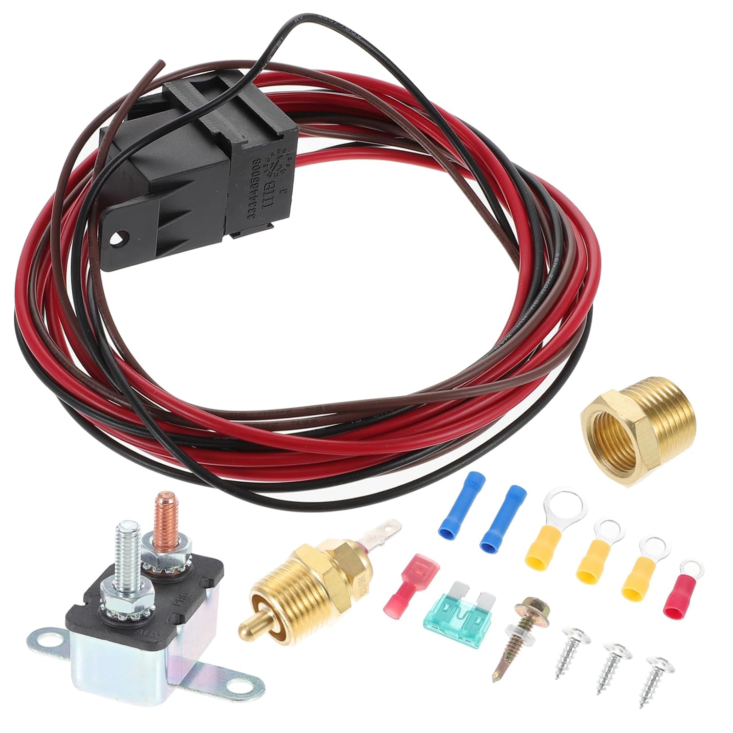 Car Accessories Temperature Sensor Switch 60a Electric Fan Thermostat Relay Kit Heat Thermostat Relay Kit