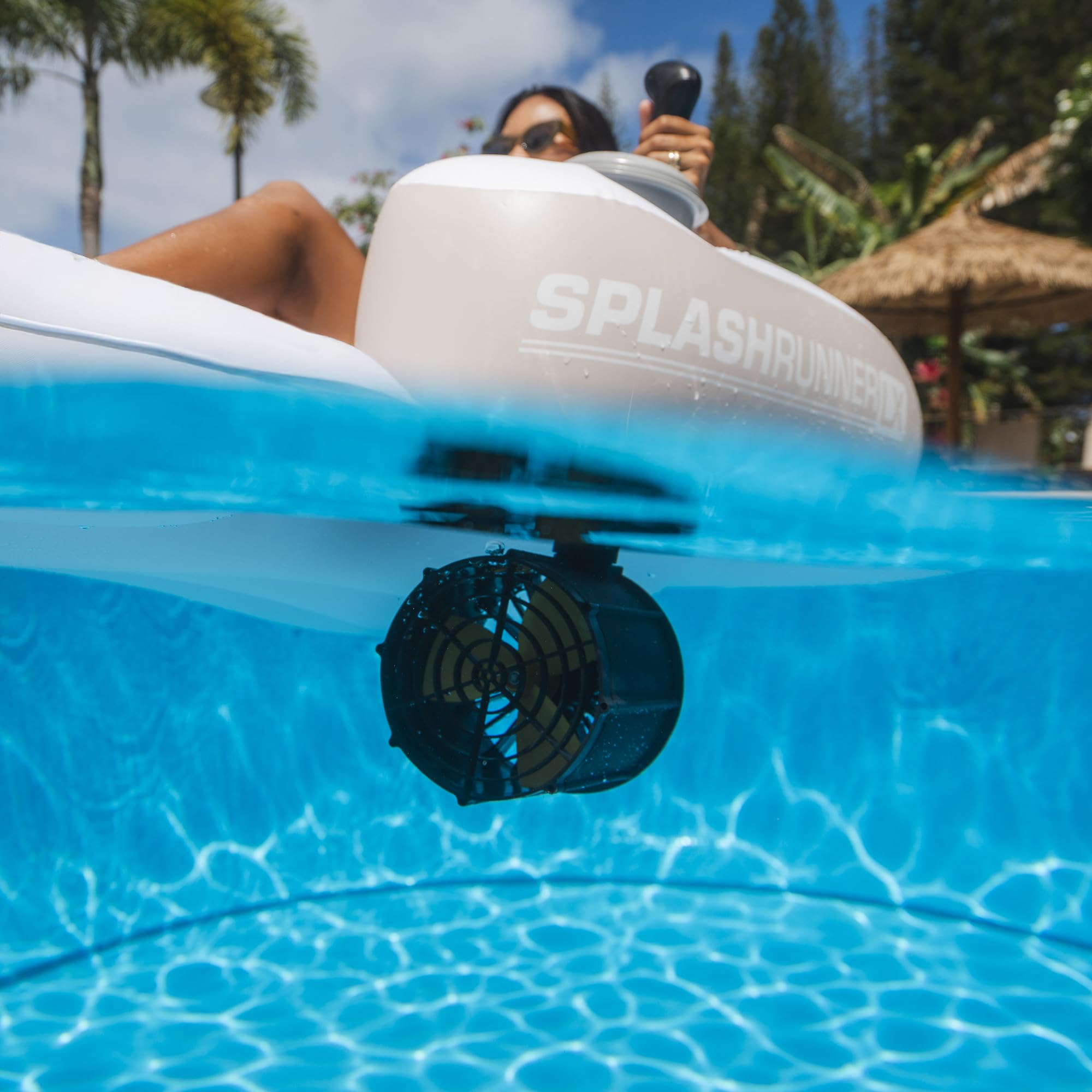 Pool Floats Rideable Snapklik.com : PoolCandy SplashRunner Deluxe Motorized Pool Float Ride ...