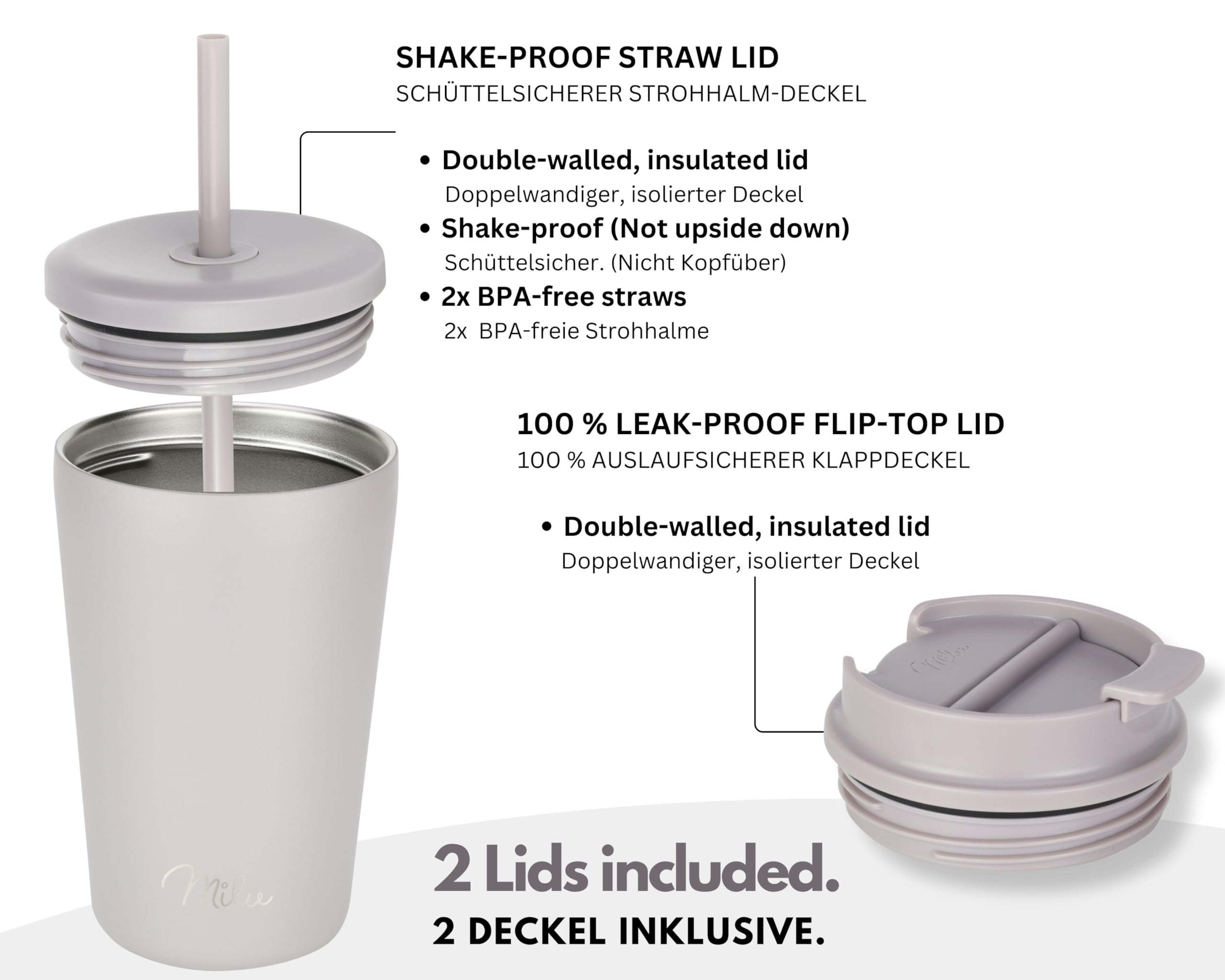Milu Thermo Mug 300ml, 100% Leak-Proof - Image 2