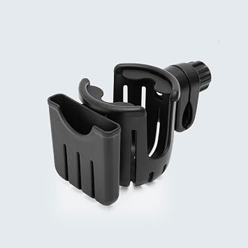 Familidoo Stroller Wagon 2-in-1 Cup Holder Attachment with Secure Grip and Easy Access Only Compatible with Familidoo Q1 Wagon Model Baby Travel Accessory Black
