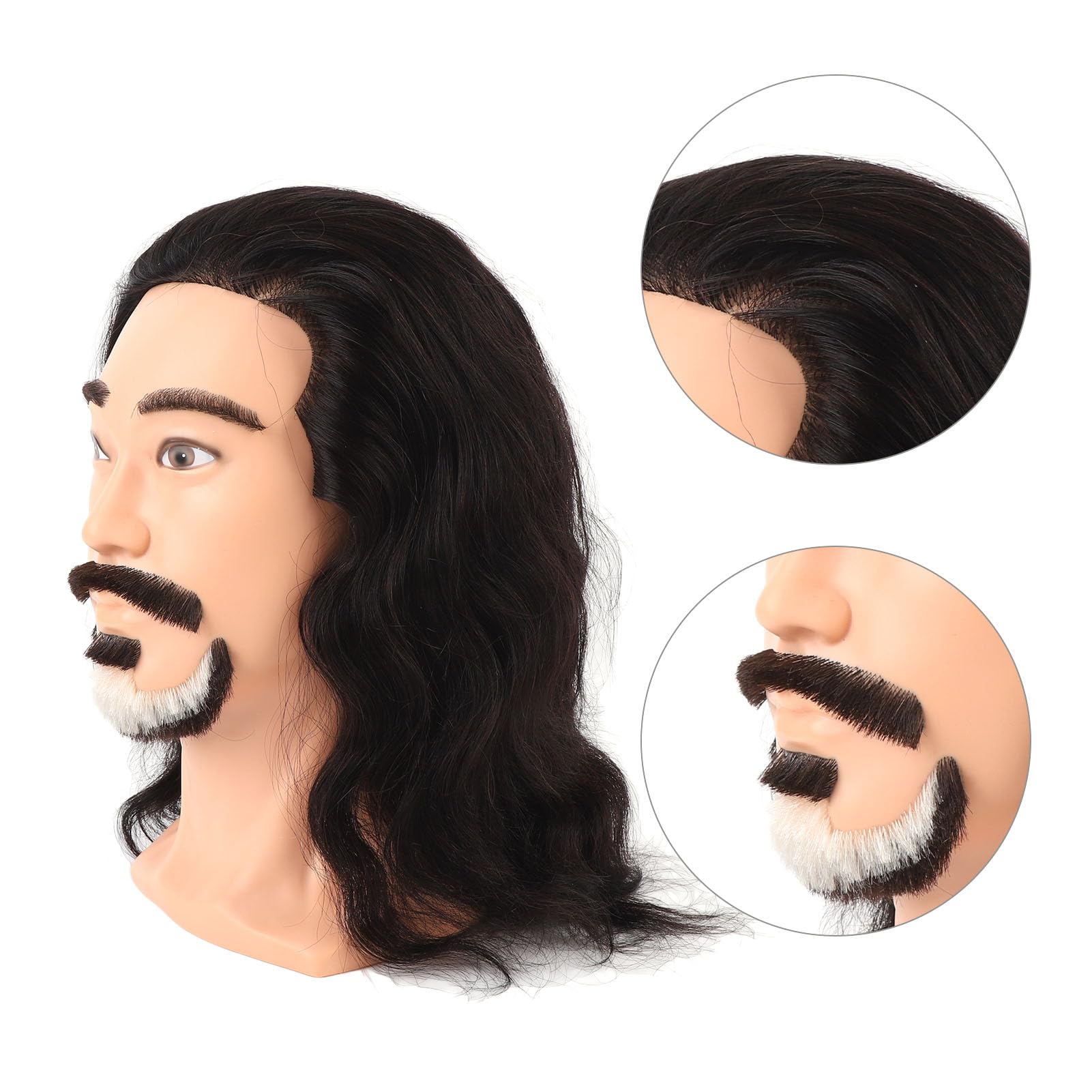 Realistischer m nnlicher Mannequinkopf mit Bart Friseur bungsmodell f r Haarstyling Bartpflege Training professionelle Simulation f r Salon Praxis