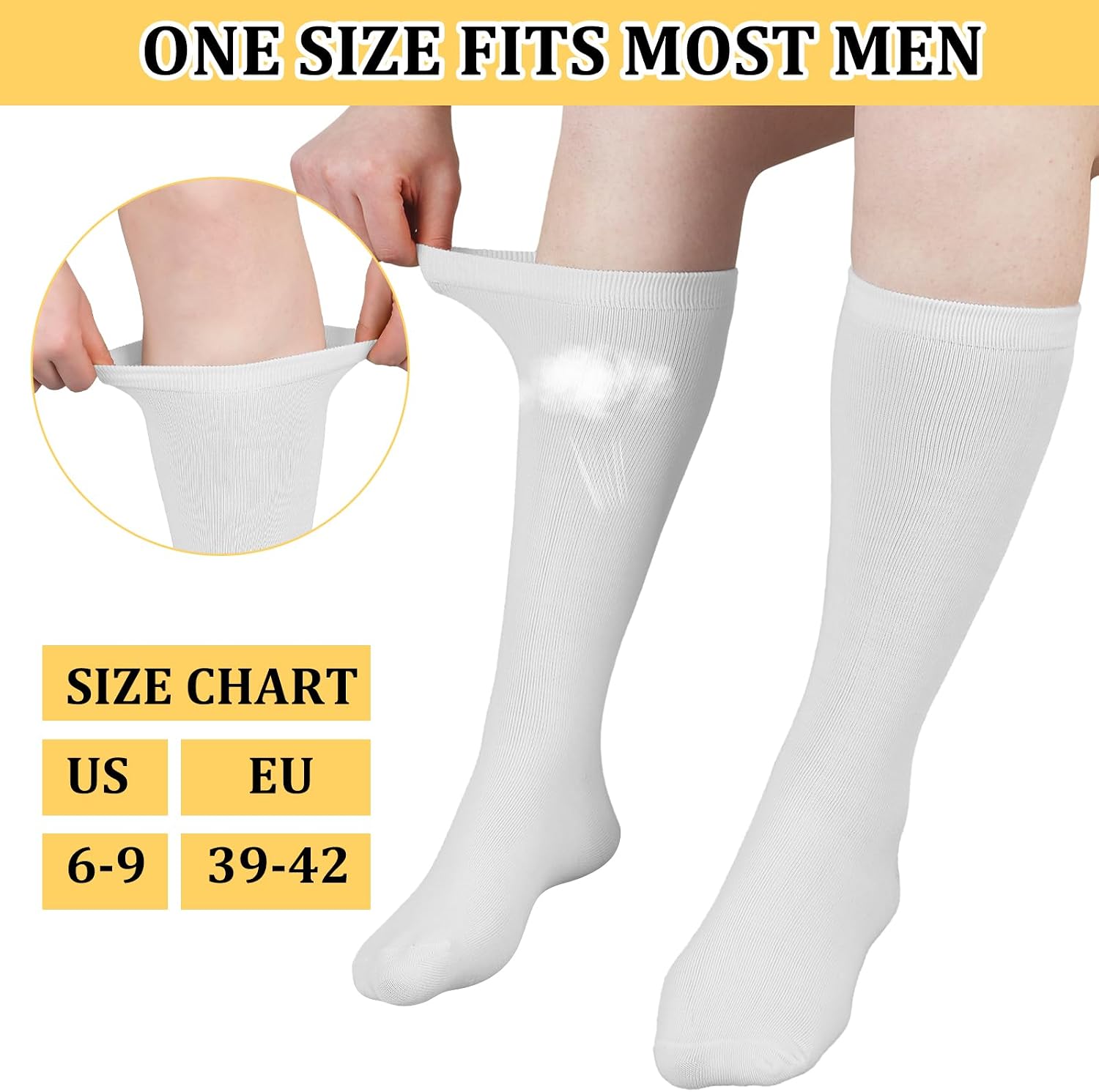 Twistover 4 Pairs Knee High Linen Socks for Men Thin Moisture-wicking Breathable Linen Socks Dress Stockings for Outfits Formal Wear Combinations Casual Working