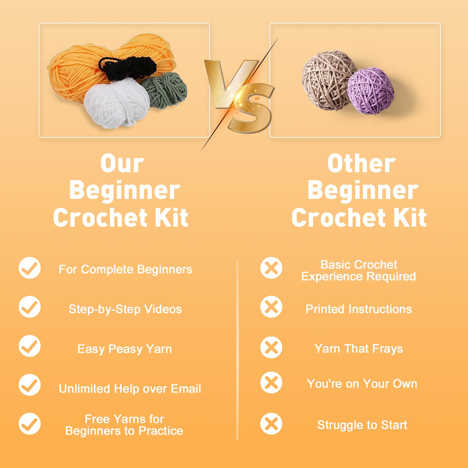 Kit Crochet Débutant BoloShine - Apprentissage Amigurumi Avec Fil, Crochet Et Tutoriel - 3 Modèles Animaux Porte-clés