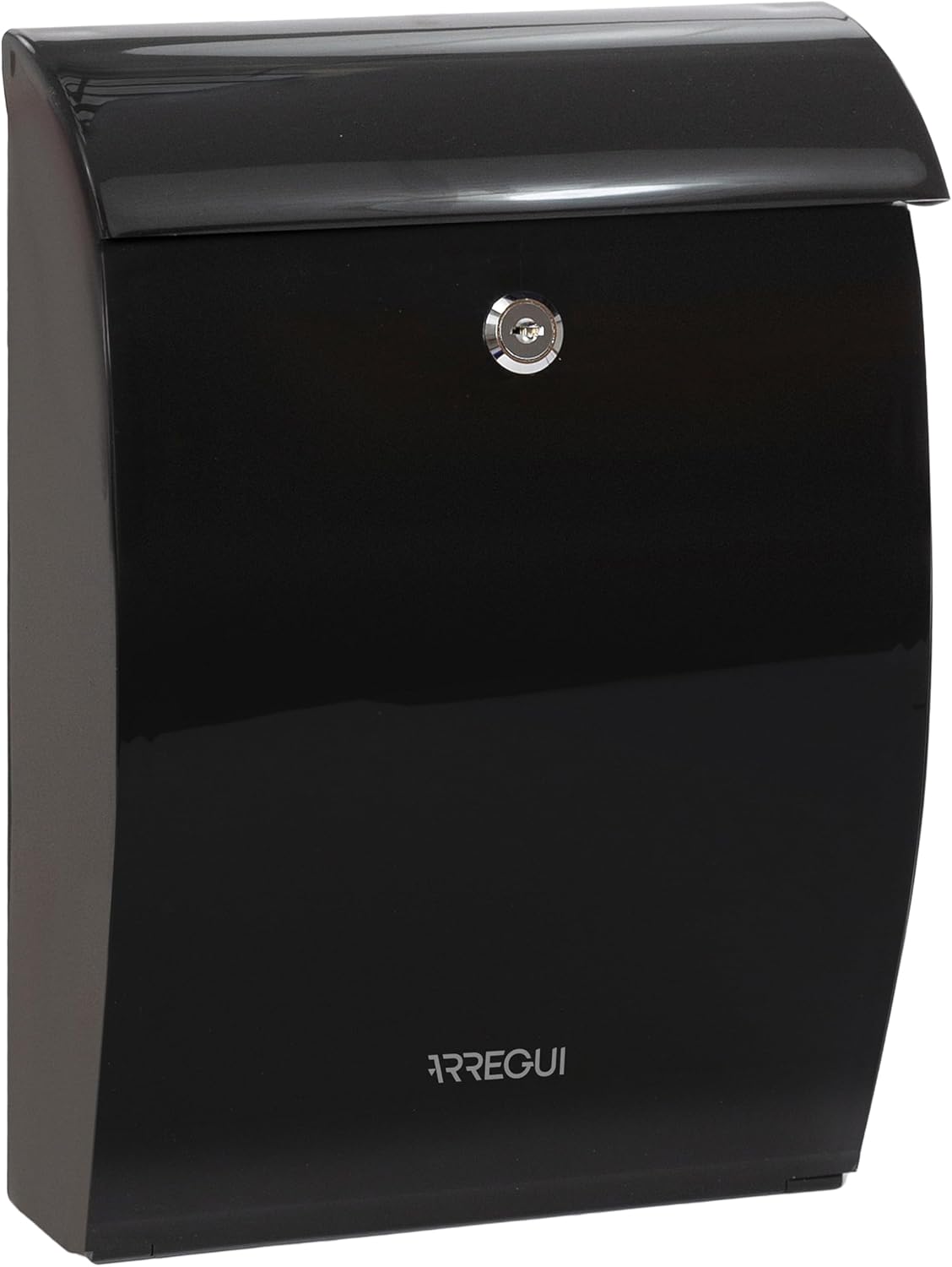 Individual Heavy Duty Plastic Mailbox Letter Box - Medium Size (A4 and Magazines) - Easy to Assemble - Black