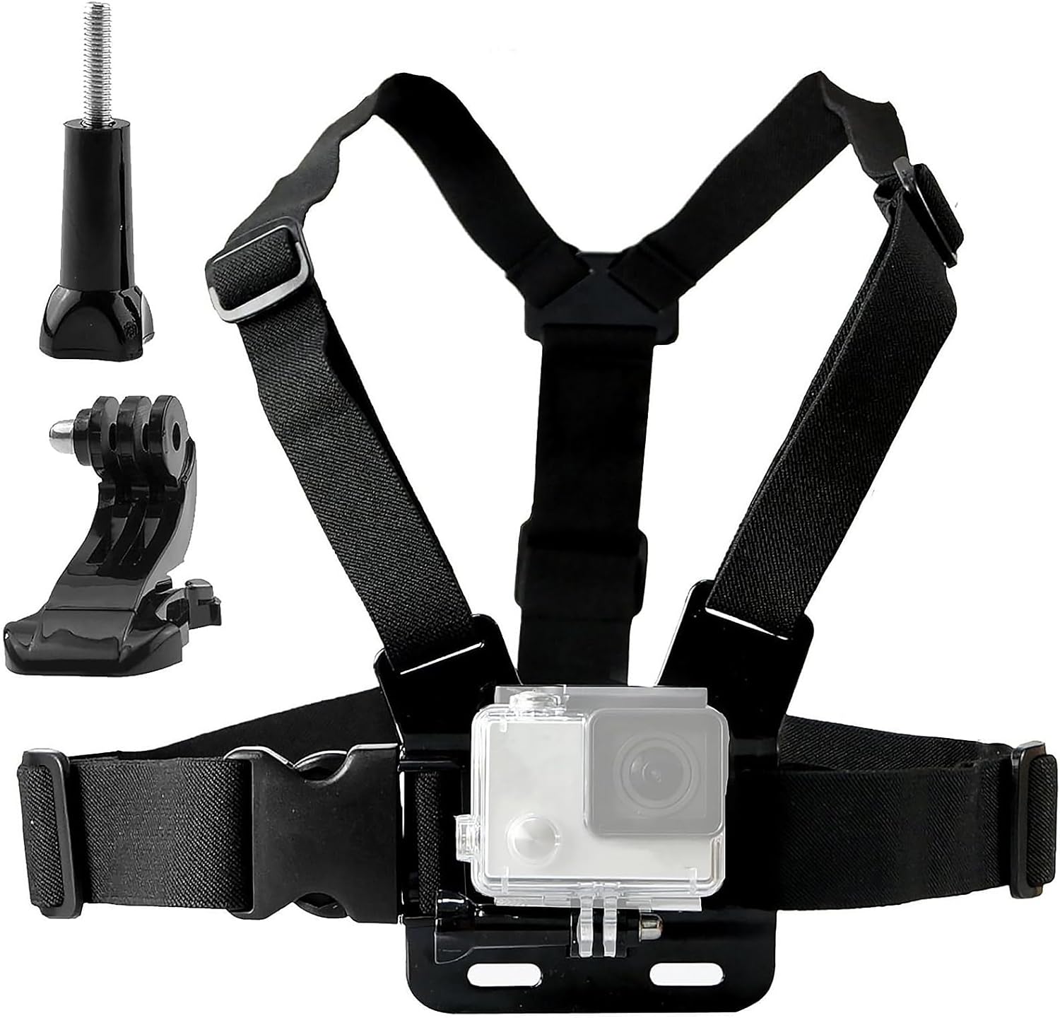 TEKCAM Action Camera Chest Mount Harness Strap Compatible with Gopro Hero 13 12 11 10 9 8 7/DJI Osmo Action 4 5 Pro/AKASO/WOLFANG/Apexcam/Jadfezy and most Action Camera