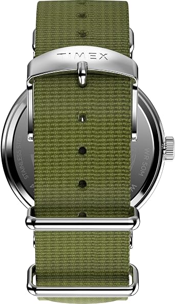 Timex Unisex Weekender 40mm, Green/Silvertone/White , watch