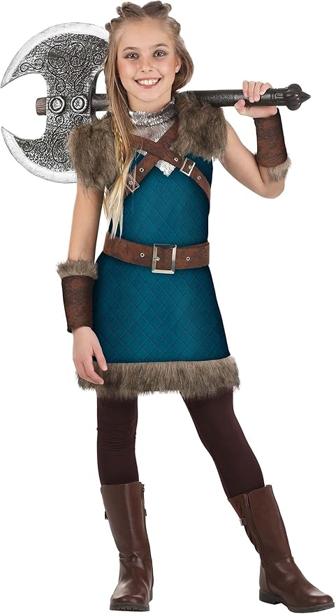 Disfraz Vikingo Valhalla para Niña miniatura 2