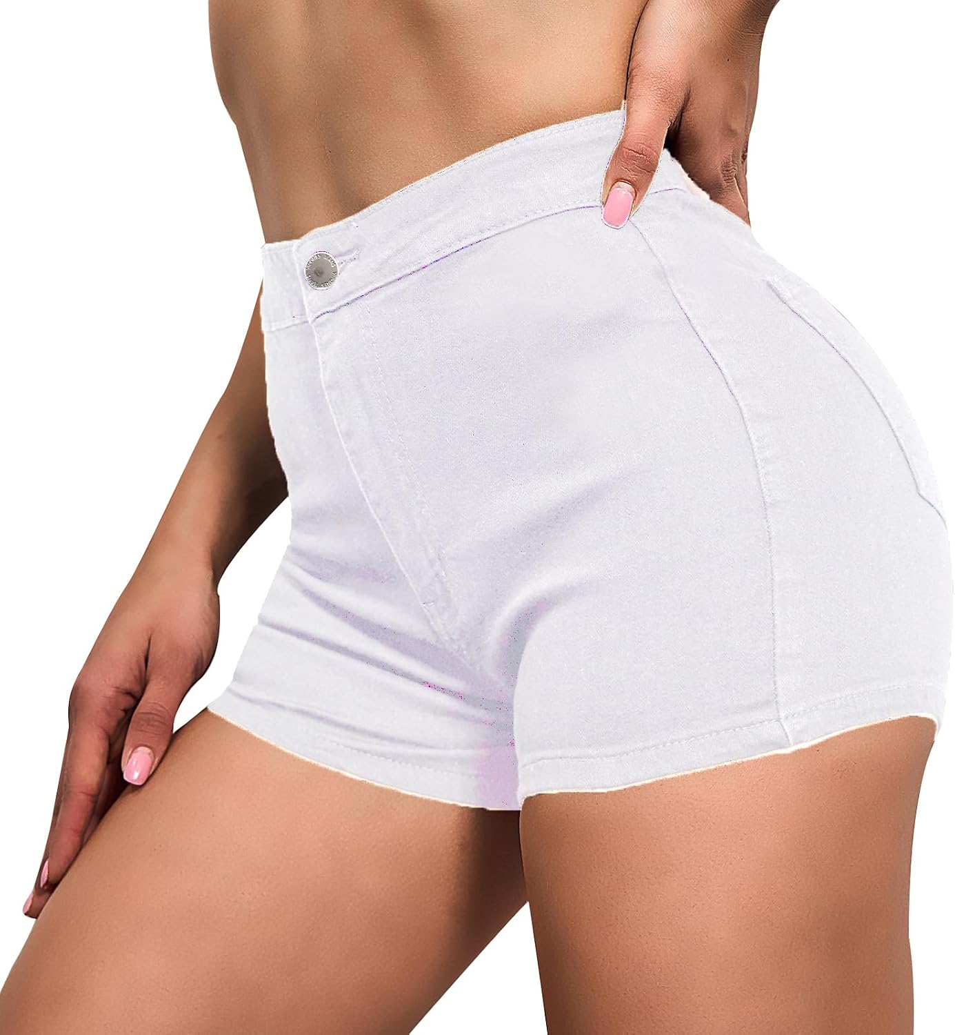 VIPONES Jean Shorts Womens High Waisted Stretchy Sexy Butt-Lifting Hot Denim Shorts