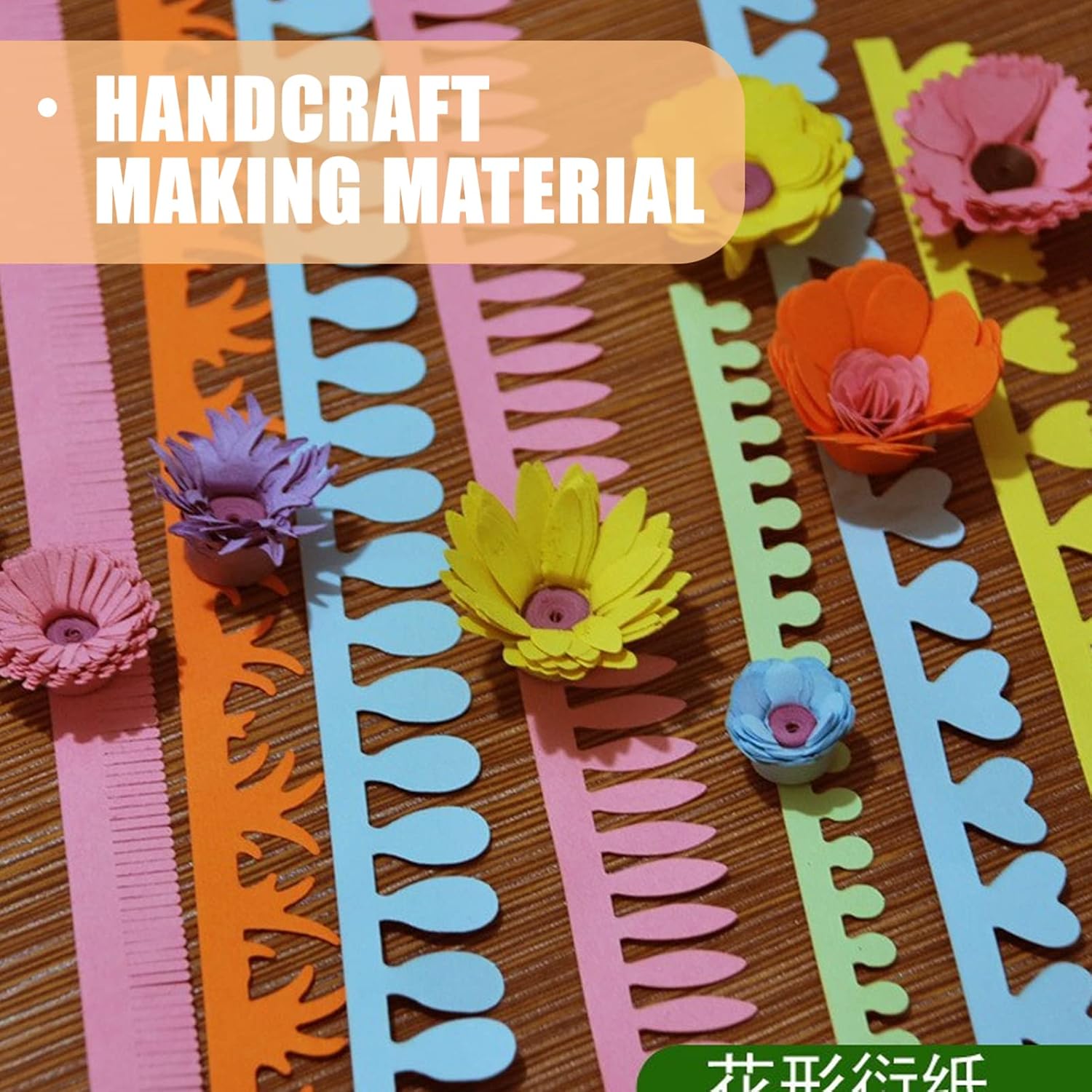 Housoutil 252PCS Colorful Paper Quilling Strip Kit for Flower Crafts DIY Handmade Material for Scrapbook Decoration Includes Assorted Colors and Winding Tool