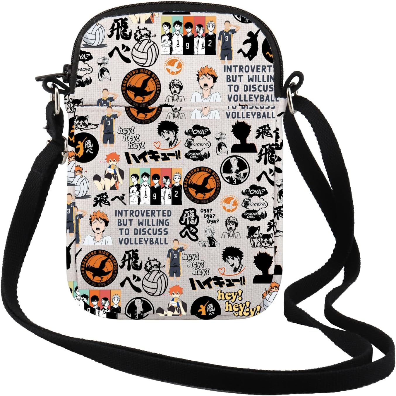 TSOTMO Anime Lovers Gift Japanese Volleyball Anime Crossbody Bag Anime Gift for Women Girlfriend