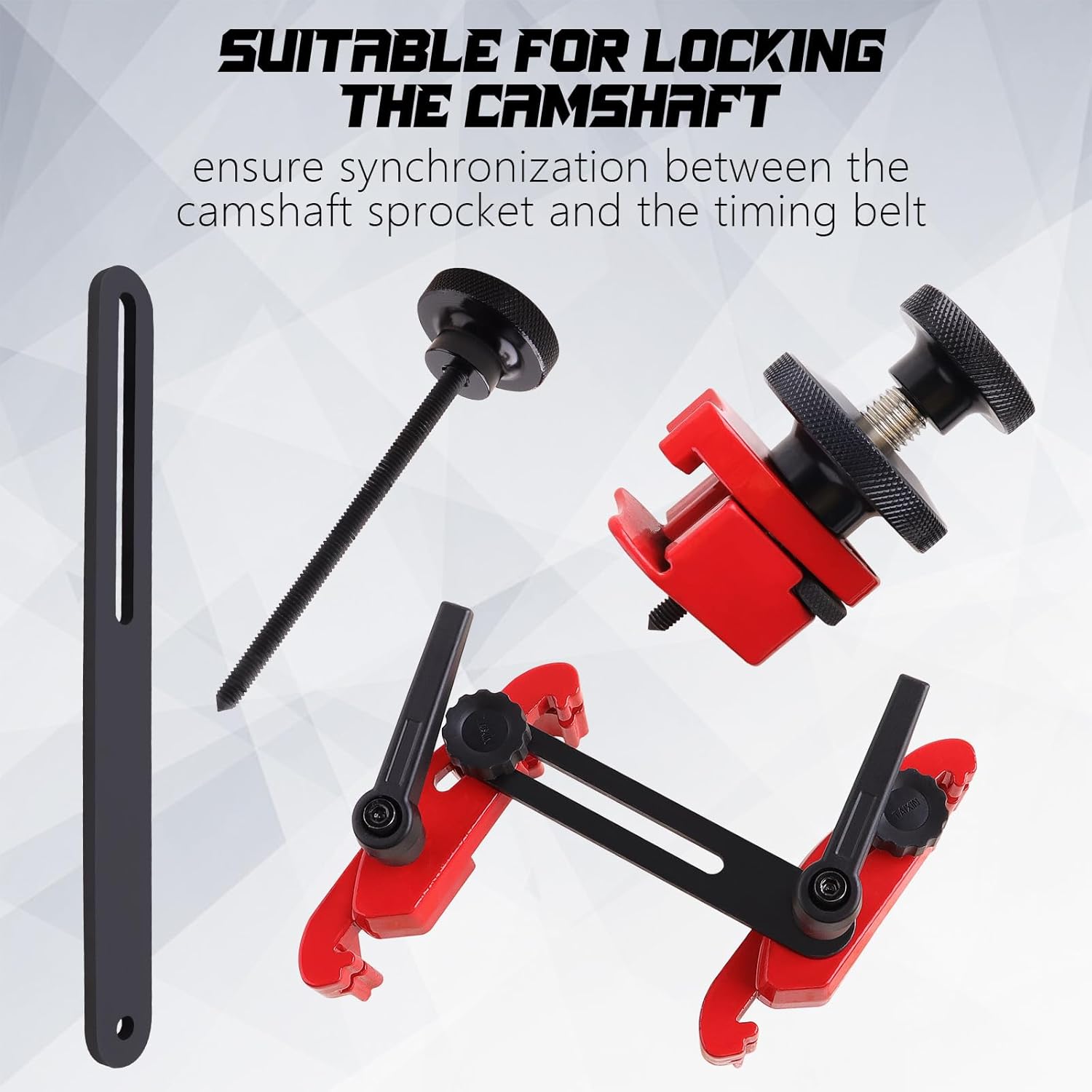 Universal Camshaft Timing Tool Kit 37950 Adjustable Camshaft Sprocket Locking Wrench & Pulley Holder Set for Intake Exhaust Cam, Fits Most Vehicles