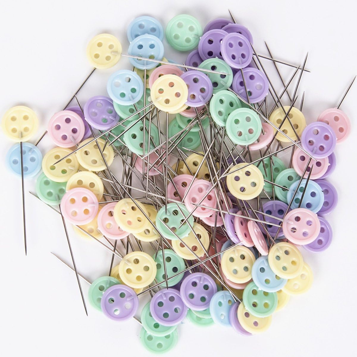 TECH-P® 1 3/4'' Straight Button Head Pins Decorative Safety Pins for Sewing DIY Arts&Crafts Projects-Boxed (1X100 Count)