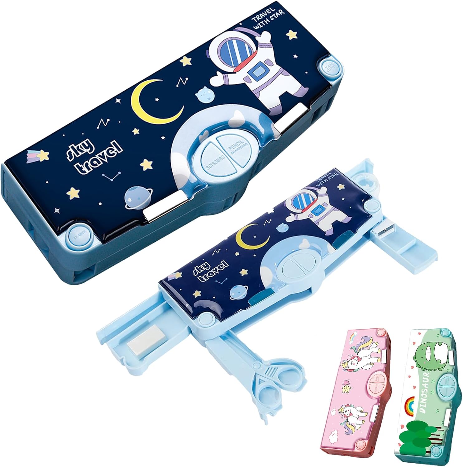 Qoozoer Multifunction Pop up Pencil Case, Kawaii Cute