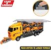 Teamsterz Construction Transporter Vehicle Playset | Construction Car, Lorry And Construction Truck Toys | Indoor And Outdoor Sandpit Toys | Toy Car Launcher | Cars Storage And Ramp | Ages 3+