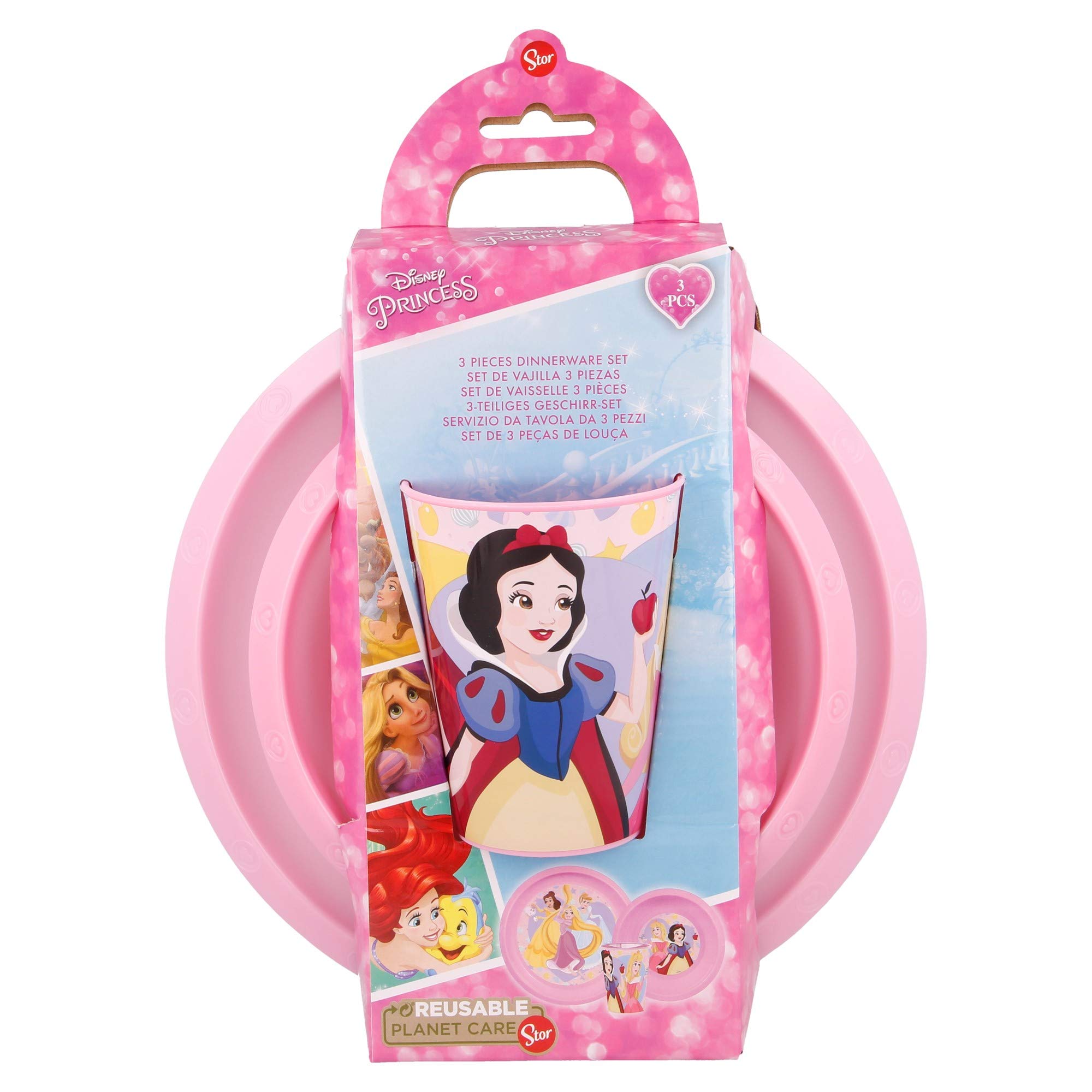 Astuccio Topolino Set 3 Pezzi STOR Easy - Piatto, Ciotola E Bicchiere 260ml Con Piatto Ciotola Bicchiere Bambini