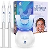 Pursonic Teeth Whitening Kit with 20 Whitening Treatments - Teeth Whitener with 2 Gel Syringes & LED Accelerator Light - Instantly Brighten Your Smile & Remove Stains from Coffee, Smoking & Wine